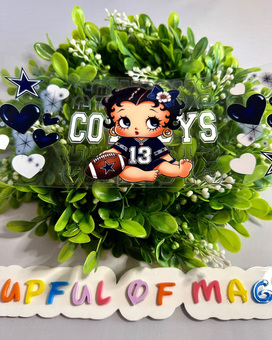 #435 Betty Boop Dallas Cowboys UVDTF Wrap