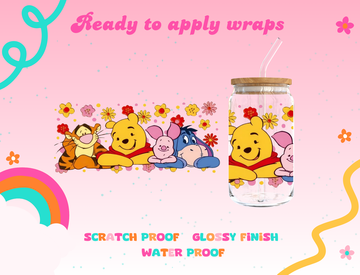 #147 Winnie the Pooh and friends UVDTF Wrap