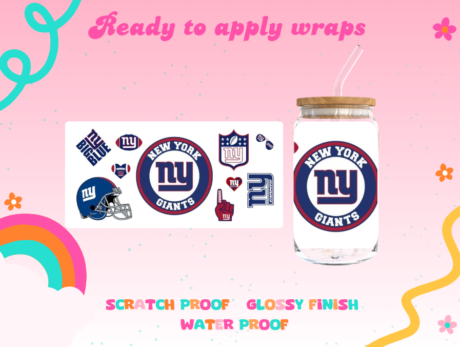 #588 New York Giants UVDTF Wrap