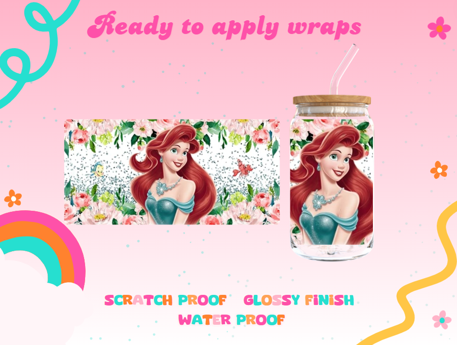 #594 Elegant Princess Ariel UVDTF Wrap