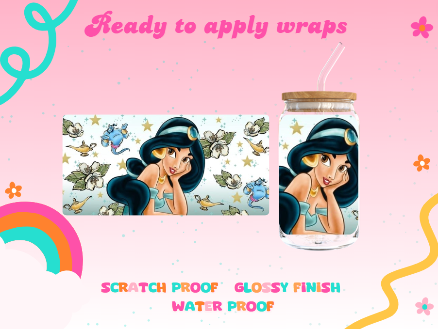 #595 Elegant Princess Jasmine UVDTF Wrap