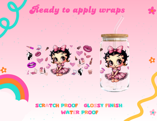 #636 Betty Boop makeup UVDTF Wrap