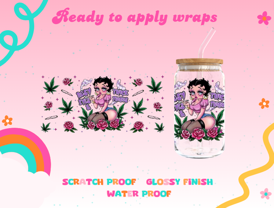 #714 Betty Boop smoke UVDTF Wrap