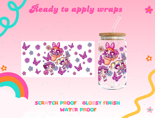 #727 Retro power puff girls UVDTF Wrap