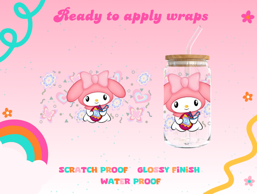 #10B My Melody tamagotchi UVDTF Wrap