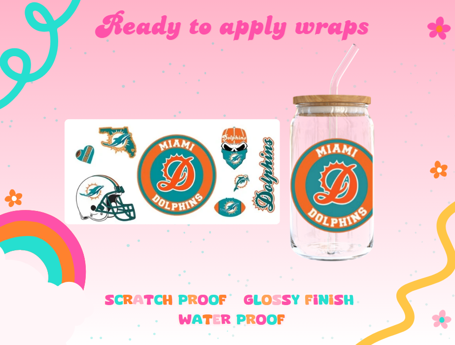 #366B Miami Dolphins UVDTF Wrap