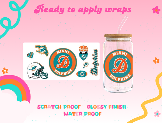 #366B Miami Dolphins UVDTF Wrap