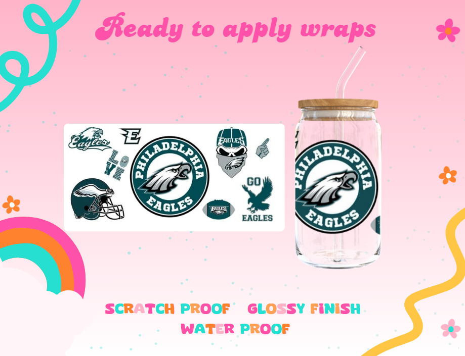 #359B Philadelphia Eagles UVDTF Wrap