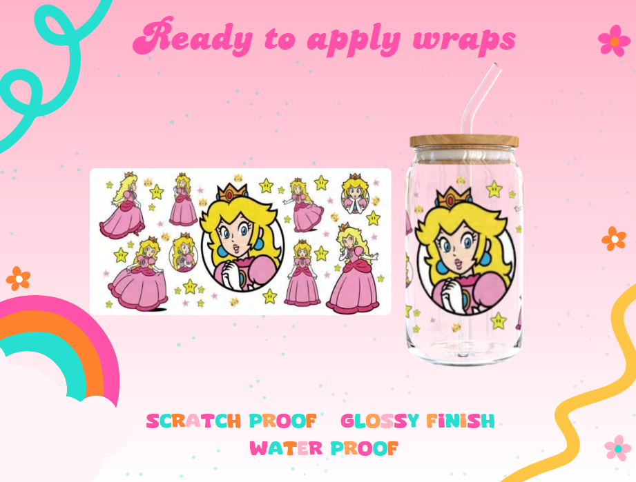 #406B Princess Peach UVDTF Wrap