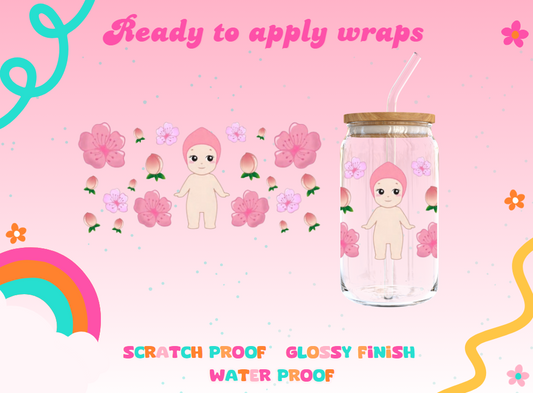 #343C Sonny Angel peach UVDTF Wrap