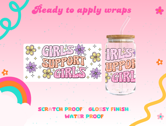 #299C Girls support girls UVDTF Wrap