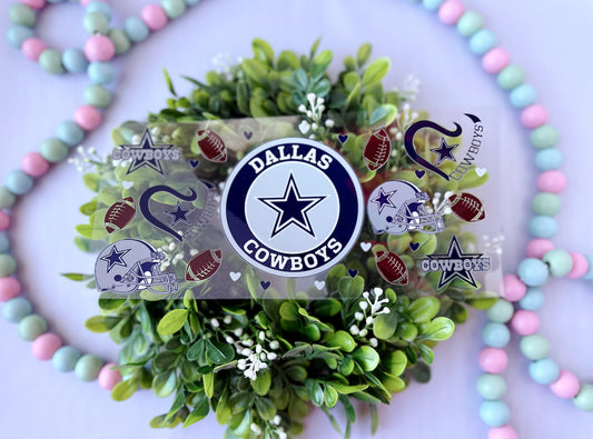 #349B Dallas Cowboys hearts UVDTF Wrap